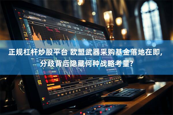 正规杠杆炒股平台 欧盟武器采购基金落地在即, 分歧背后隐藏何种战略考量?